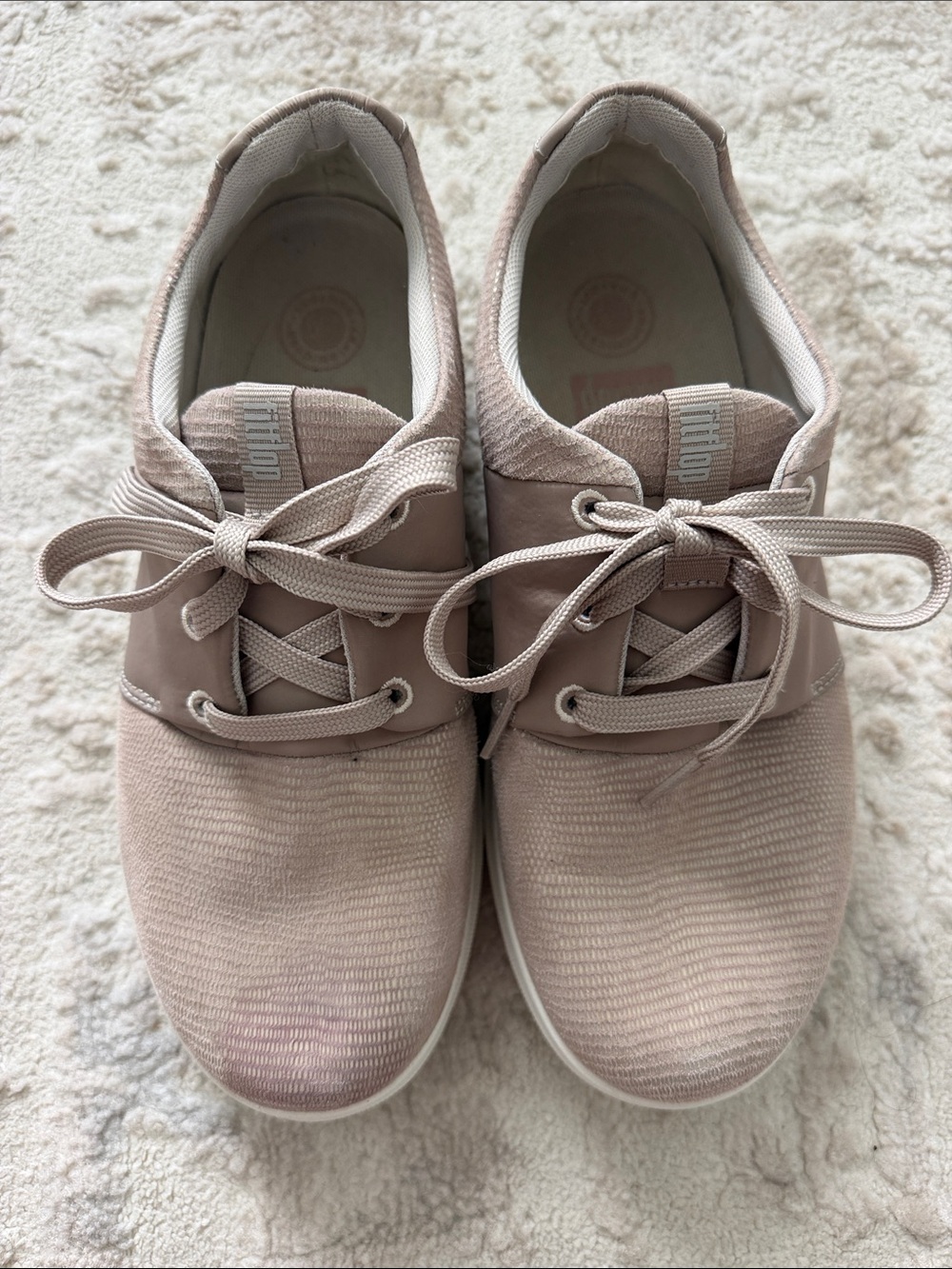 Fitflop Women's Lace-Up Sneakers in Dusty Pink